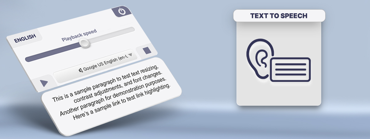 Text-to-Speech Nutzung - Screenshots des Text to Speech Interface
